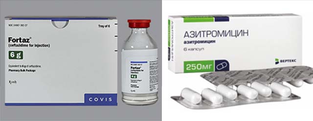 Азитромицин и Фортаз